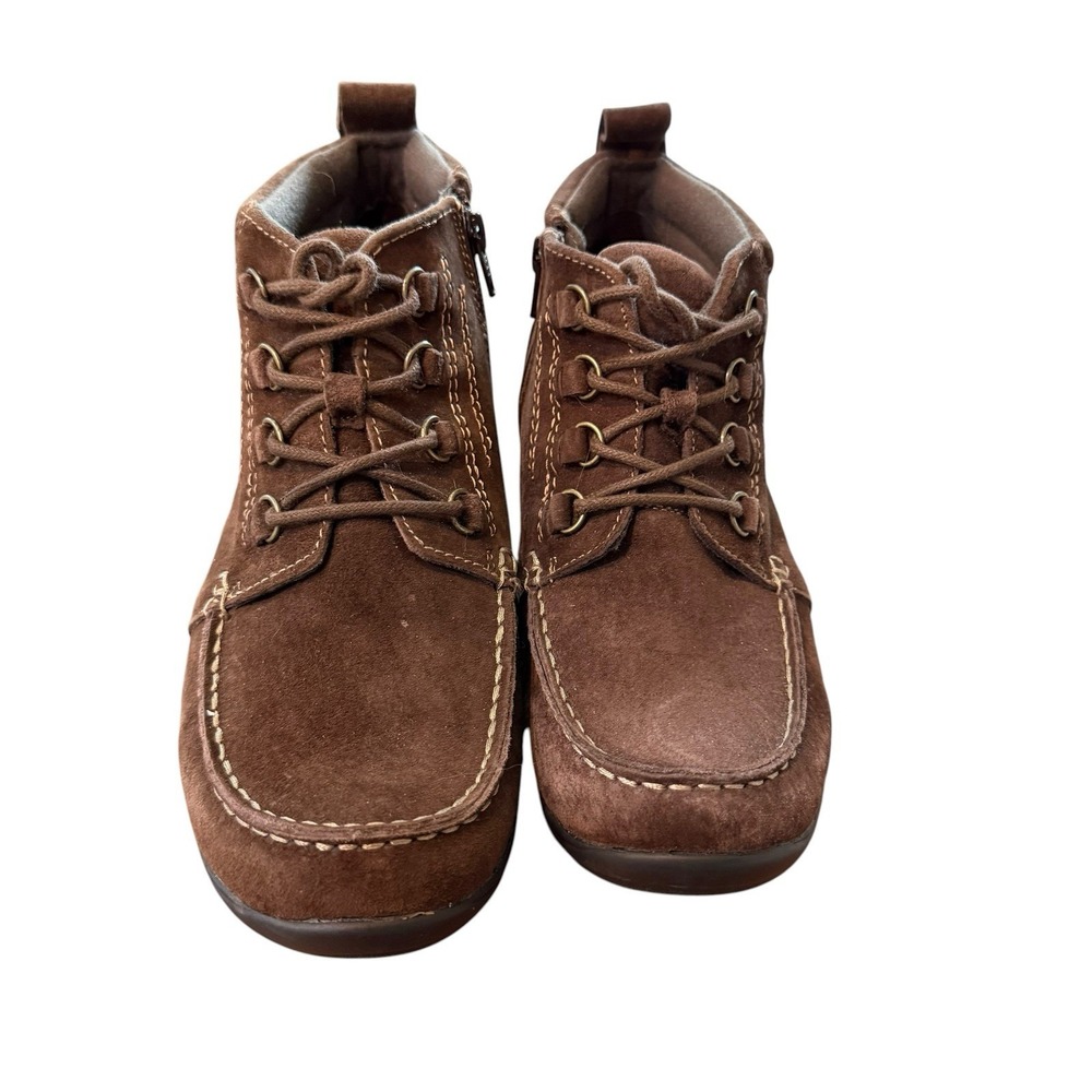 Earth Origins Diane Ankle Boot Brown Suede Size 9.5 Hiking Walking EUC - Picture 3 of 15
